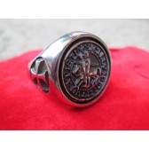 Anello Sigillo Templare Argento