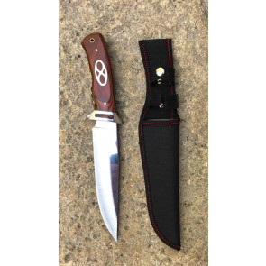 Coltello con Manico in Legno Chiaro Decorato