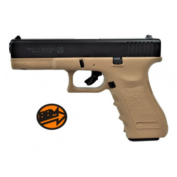 Pistola a salve Glock 17 Cal. 8 mm - Nero/Tan - Bruni (BR-1400BT)