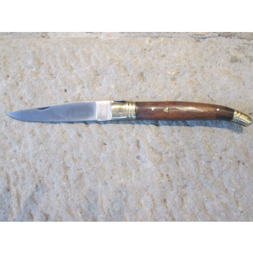 Coltello Serramanico con Decorazioni Dorate