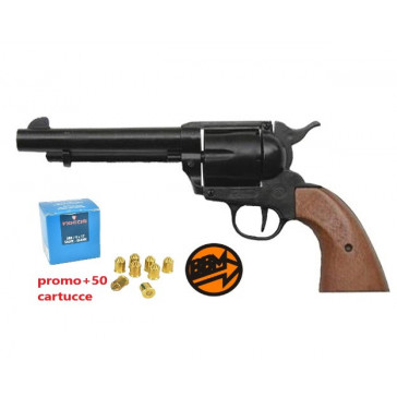 BRUNI GUNS PISTOLA A SALVE CALIBRO 380 6 COLPI NERA + 50 CARTUCCE (BR-400)