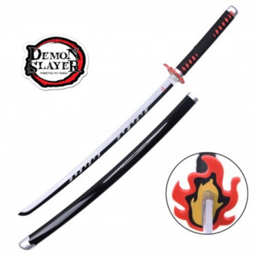 Katana di TANJIROU KAMADO dall'anime Kimetsu no Yaiba Demon Slayer CON LAMA IN BAMBOO (ZS666-WOOD)