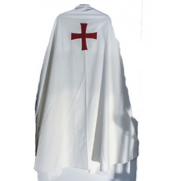 Mantello Bianco + Croce Templare Rossa
