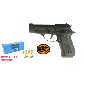 Bruni Pistola A Salve Beretta 84  9mm + 50 CARTUCCE FIOCCCHI (BR-2700 + F19)