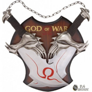 Lame del Caos - Kratos - God of War 44 cm con pannello (HK116)