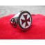 Anello Croce Templare Smaltata Argento